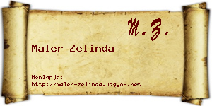 Maler Zelinda névjegykártya